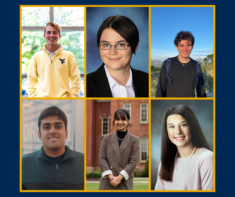 Research ambassadors Cooper Coursey, Rachel King, Ethan Harner, Rushik Patel, Suraya Boggs, and Victoria Nist